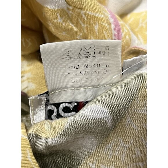 Baik Baik Honolulu Women Yellow Midi Dress Large L Floral Sleeveless Rayon EUC - Picture 7 of 7